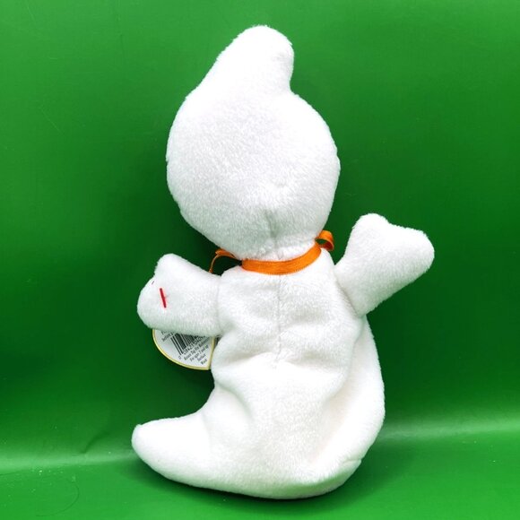 TY Beanie Baby Spooky Ghost 1995 Halloween Beanbag Plush Stuffed Toy 4th Gen Tag - Picture 2 of 9